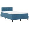 vidaXL LED Box Spring Voodi madratsiga Tumesinine 120 x 190 cm Samet