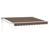 vidaXL Varikatus Pruunikashall 5 x 3 m Pol&uuml;ester ja metall