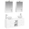 vidaXL Vannitoa kapikomplekt 5 pcs Valge 50 x 14,5 x 70 cm Tehispuit