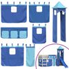 vidaXL kardinad ja torn k&otilde;rgele voodile, sinine, pol&uuml;ester