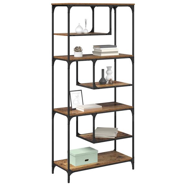 vidaXL Raamatukapp Vana puit 81 x 36 x 176 cm Tehispuit