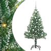 vidaXL Kunstlik j&otilde;ulupuu lumeja fluffiga koos LED-valgusega 120 cm