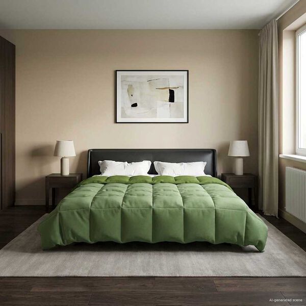 vidaXL Talve tek Rapistatud Roheline 200 x 200 cm Mikrokiud