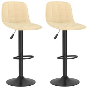 vidaXL baaripukid 2 tk, kreemjas, samet