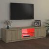 vidaXL telerialus LED-tuledega, Sonoma tamm, 140 x 40 x 36 cm