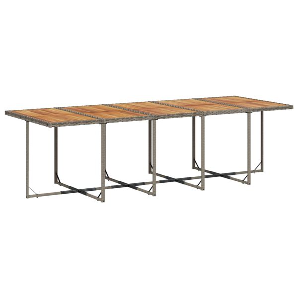 vidaXL 13-osaline aia s&ouml;&ouml;gim&ouml;&ouml;bli komplekt patjadega, hall, pol&uuml;rotang