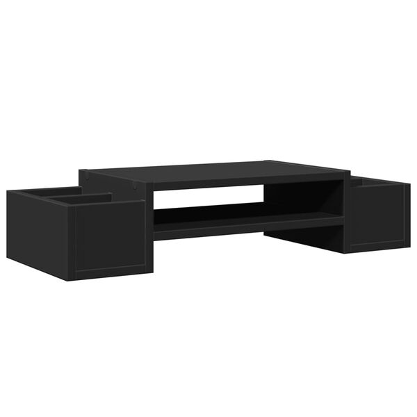 vidaXL hoiuruumiga monitorialus, must, 70 x 27 x 15 cm, tehispuit