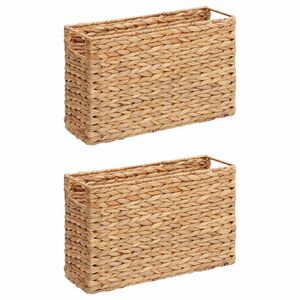 vidaXL Ajakirja Korvid 2 pcs Neutraalne 39 x 14 x 25 cm Vesih&uuml;atsint