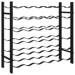 vidaXL veiniriiul 36 pudelile, must raud