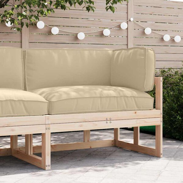 vidaXL Pallet padjakomplekt 3 pcs Beež Oxfordi kangas