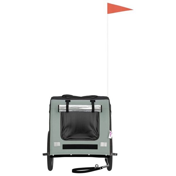 vidaXL lemmiklooma ratta järelkäru, must ja hall, oxford kangas/raud