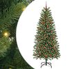 vidaXL Tehisj&otilde;ulupuu koos 300 LED-iga Roheline 180 cm PE ja PVC