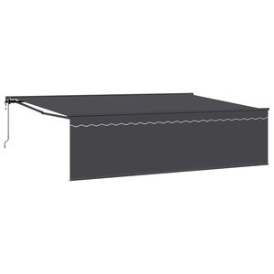 vidaXL K&auml;igukohandatav varikatus Antratsiit 500 &times; 300 cm