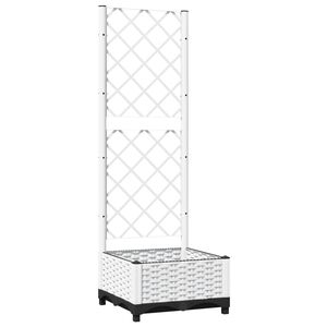 vidaXL v&otilde;rega taimekast, valge, 40 x 40 x 121,5 cm PP