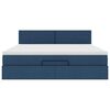 vidaXL ottomani voodi madratsiga, sinine, 180x200 cm, kangas