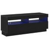 vidaXL Telerikapp Must tamm 100 x 35 x 40 cm Tehispuit