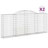 vidaXL kaarekujulised gabioonkorvid 2 tk, 300x30x120/140 cm, raud