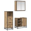 vidaXL Vannitoa m&ouml;&ouml;bleset 3 tk K&auml;sit&ouml;&ouml;puu 65 x 33 x 60 cm Tehispuit