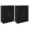 vidaXL Seinale kinnitatav kapp 2 tk Must tamm 69,5 x 34 x 90 cm