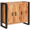 vidaXL Küljekapp uste jaotiga Pruun Kindel akaatsiapuit ja metall