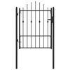 vidaXL Tara aed HORST 100 x 125 cm Metall Must Lukustatav