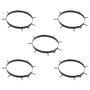 vidaXL Muruniiduki klamber nurgaga 5 pcs Must &Oslash; 300 mm Raud