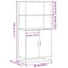 vidaXL Highboard Sonoma tamm 68x35x139 cm Engineered Wood and Metal