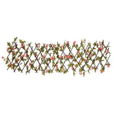 vidaXL kunst luuderohuga pikendatav võre, tumeroosa, 180x20 cm