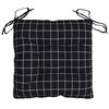 vidaXL toolipadjad 4 tk, mustad ruudud, 50 x 50 x 7 cm, kangas