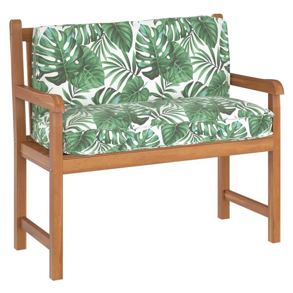 vidaXL Kaubaaluse seljatoepadi Lilled Lehemuster 120 x 40 x 12 cm