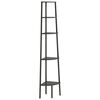 vidaXL 5 riiuliga nurgariiul, must, 45,5 x 31,5 x 180 cm