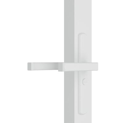 vidaXL siseuks, 76 x 201,5 cm, valge, ESG-klaas ja alumiinium
