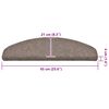 vidaXL isekleepuvad trepimatid, 30 tk, 65 x 21 x 4 cm, beežid, poolringikujulised, suured