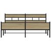 vidaXL metallist voodiraam ilma madratsita Sonoma tamm 180x200 cm