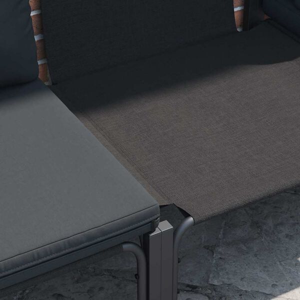 vidaXL Aia Diivanikomplekt padjaga 11 pcs Must Teras