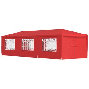 vidaXL Pidutelgid 900 x 300 x 255 cm Punane PE ja teras