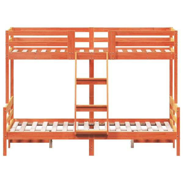 vidaXL narivoodi, 80x200/120x200 cm, vahapruun, männipuit