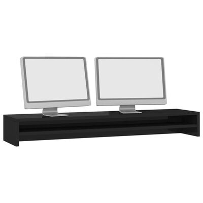 vidaXL monitorialus, must, 100 x 24 x 13 cm, puitlaastplaat