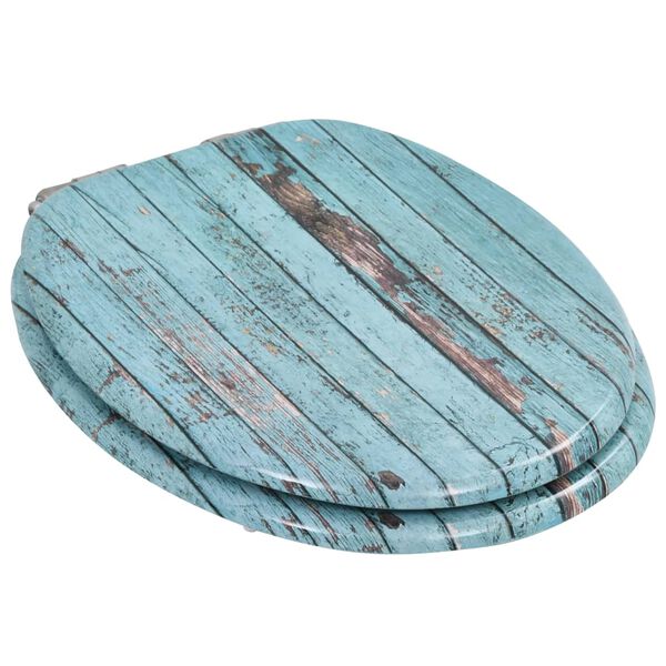 vidaXL WC prill-laud vaikselt sulguv, MDF, vana puidu disainiga