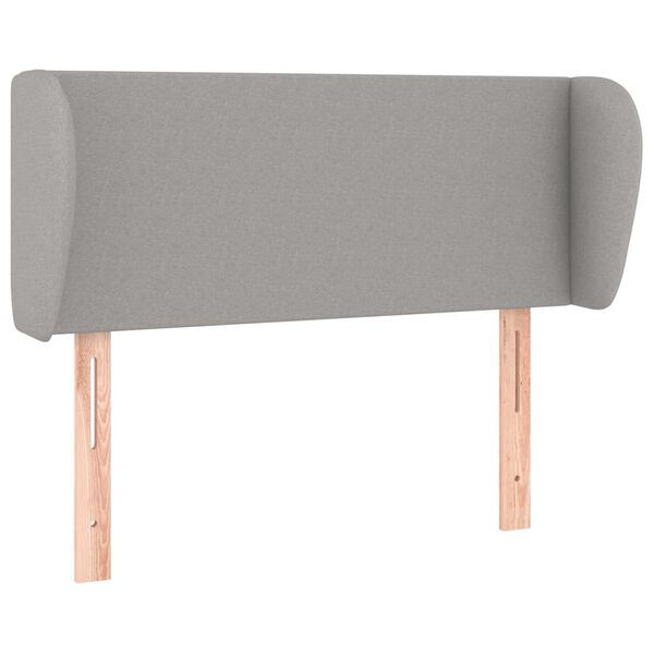 vidaXL voodipeats servadega, helehall, 103x23x78/88 cm, kangas