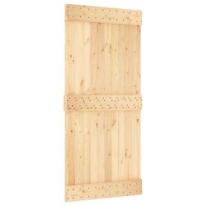 vidaXL Libisev uks NARVIK Naturaalne ja must 95 x 210 cm (213,5 cm)