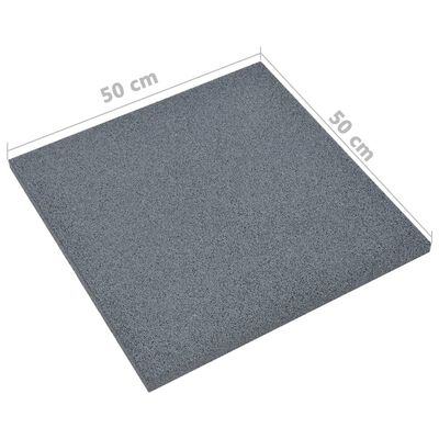 vidaXL põrandakaitsematid, 6 tk, kumm, 50 x 50 x 3 cm, hall