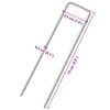 vidaXL U-kujulised maavaiad 50 tk, 15 x 3,5 cm, tsingitud teras