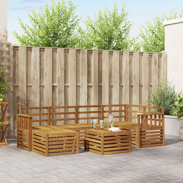 vidaXL Diivanikomplektid Neutraalne Tugev akatsiapuu