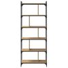 vidaXL Raamatukapp k&auml;sit&ouml;&ouml;tamm 76 x 32 x 192 cm Tehispuit