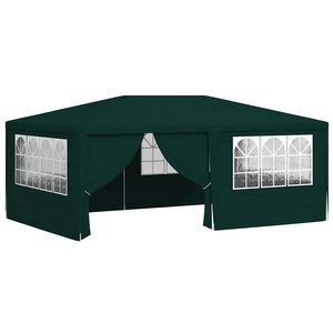 vidaXL professionaalne peotelk külgseintega, 4x6 m, roheline 90 g/m²