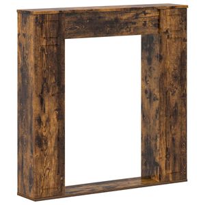 vidaXL Kamina raam Suitsutatud tamm 100 x 20 x 100 cm Tehispuit
