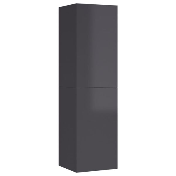 vidaXL telerikapp, k&otilde;rgl&auml;ikega hall, 30,5 x 30 x 110 tehispuit