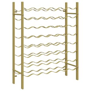 vidaXL veiniriiul 48 pudelile, kuldne, metall