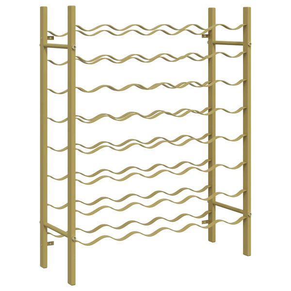 vidaXL veiniriiul 48 pudelile, kuldne, metall